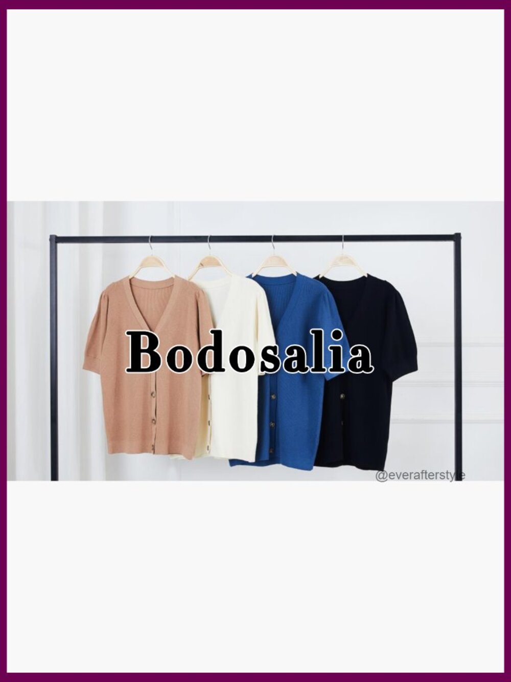 Puff Short Sleeve Crew Neck Pullover Ribbed Knit Sweater Blouse - Picture 5 of 7